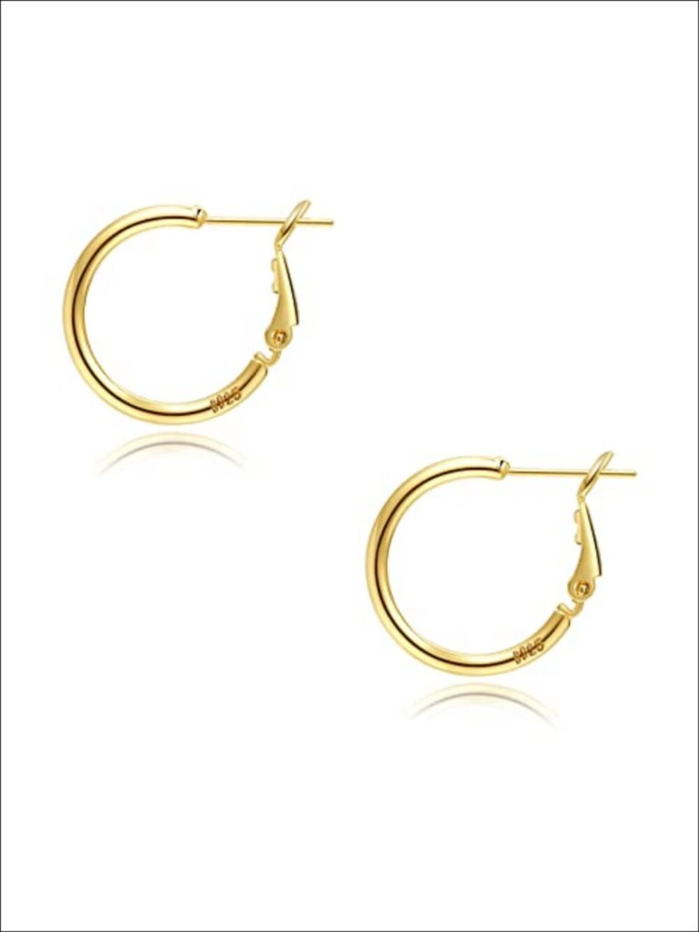 Sterling Silver Hoop Earrings Women 2mm Thin Large Hypoallergenic